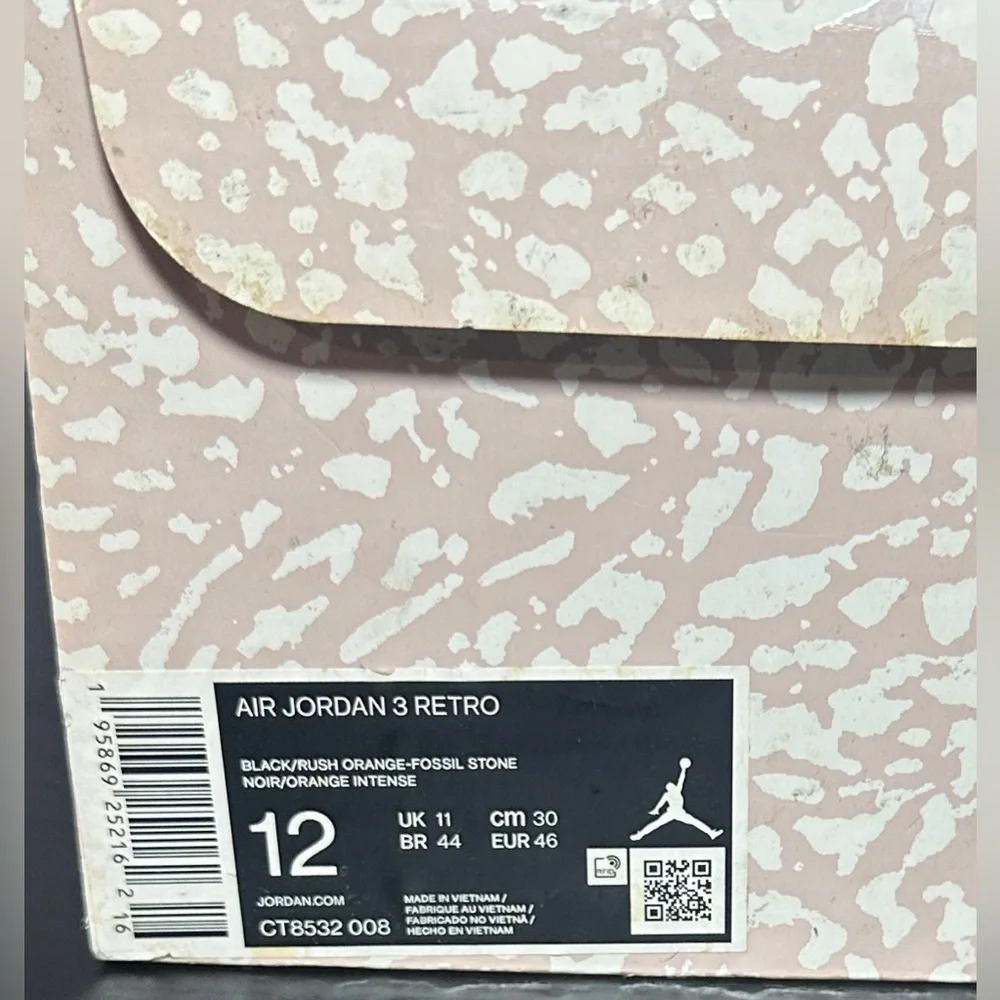Size 12 - Jordan 3 Retro Desert Elephant